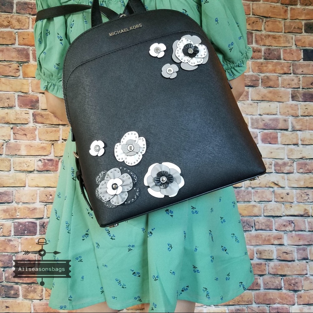 Michael Kors Large Emmy Backpack floral leather - Picture 8 of 8